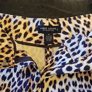 Cheetah print cropped pant, Larry Levine, stretch 14
